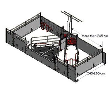 2. FARROWING PEN WITH FRONT PART & LOW POST -
Recommended for pens 245 cm C/C. 2. FARROWING PEN WITH FRONT PART & LOW POST -
Recommended for pens 245 cm C/C.