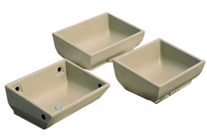 Single polymer troughs